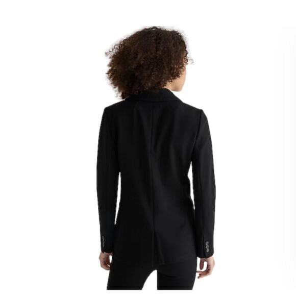 J. Crew Patrick Patch Pocket Italian Fabric Luxe Ponte Blazer Black Size 4 - Picture 2 of 11